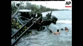 US PATROL BOAT IN RIVER CLASH - SOUND