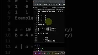 bitwise operator OR python english #python #shorts