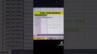 días laborables en excel #facil #excel