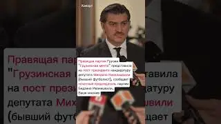 Кандидат в президенты Грузии от партии власти Михаил Кавелашвили #хопорт