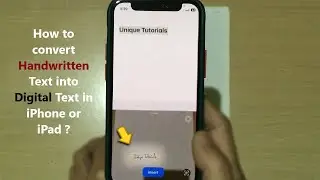 How to convert Handwritten Text into Digital Text in iPhone or iPad ?