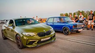 ЭНТУЗИАСТЫ на АТОМНОЙ BMW  против ВСЕХ МАЖОРОВ города на AUDI RS6, BMW M5 , MERCEDES AMG