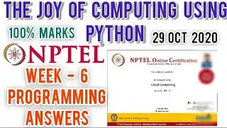 NPTEL The Joy of Computing Using Python Week 6 All Programming Assignment Answers  With  Coding Link