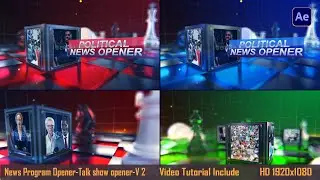 News Program Opener-Talk Show Opener V-2 (Videohive.net) #videohive #aftereffects #motiongraphics