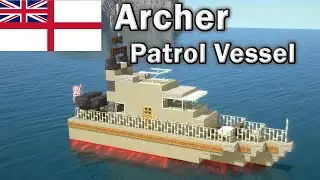 🚢 Minecraft Tutorial: How to Make a Patrol Ship (Archer-Class) [Royal Navy]