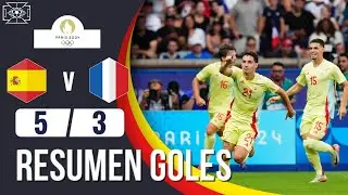 España vs Francia | 5-3 | Resumen y Goles | París 2024 Fútbol masculino | españa francia