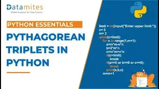 Pythagorean Triplet program using Python | Python Tutorial