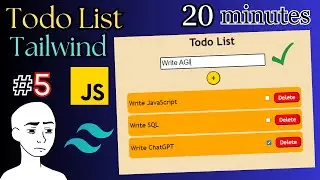 Learn Tailwind CSS by making a Todo List App | 20 minutes #5