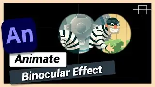 Looking Through Binocular Effect | Adobe Animate CC Tutorial