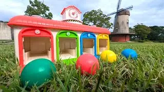 Marble Run ☆ 4-Color Garage Ball Toss Play [Windmill Park Edition]