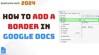 How To Add A Border In Google Docs | Google Docs Design - Adding Borders