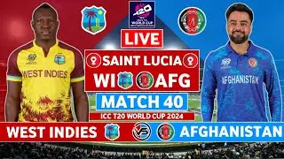 West Indies v Afghanistan Live Match | WI vs AFG Live Match | ICC T20 World Cup 2024 Live Commentary