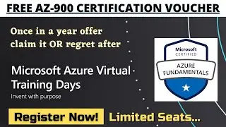 AZ-900: Microsoft Azure Fundamental FREE Certification Voucher | MS Azure Virtual Training Days