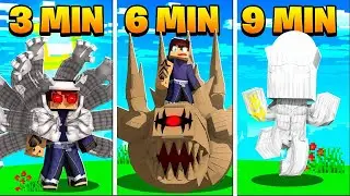 A CADA 3 MINUTOS nessa nova NARUTO JEDY 𝗡𝗢 Minecraft Pocket Edition !!