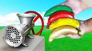 EXPERIMENT Colorful Banana VS Meat Grinder  I Mr-Crack I