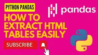 How to extract data from HTML tables using with python pandas library