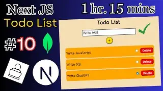 Learn Next JS 14 by building a Todo List App!