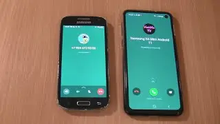 WhatsApp Incoming & Outgoing call at the Same Time  Samsung Galaxy S10e + S4 mini Android 11