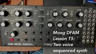 Moog DFAM percussion synthesizer tutorial Lesson 15: Two voice sequenced synthesizer