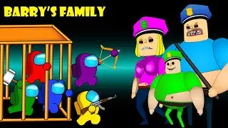 Among Us vs ROBLOX BARRY FAMILY’s Prison Escape | Among Us Animation