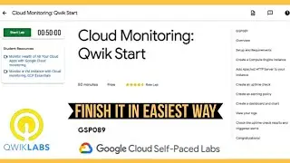 Qwiklabs - Cloud Monitoring: Qwik Start | GSP089 | Google Cloud Self-Paced Labs