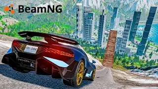 САМЫЙ ЖЕСТКИЙ СПУСК С ГОРЫ в BeamNg drive !