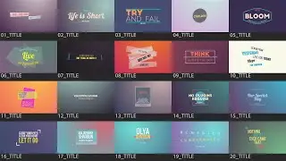 After Effects Template: Motion Titles Pack