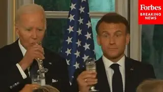 WATCH: President Biden And President Macron Toast At U.S.-France State Dinner In Paris