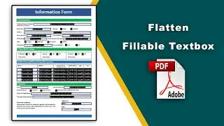 How to flatten a fillable text box after filling out (Prepare Form) using Adobe Acrobat Pro DC