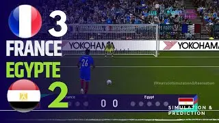 Tirs au but | France 3-2 Egypte | Football masculin aux JO 2024 - Simulation de jeu vidéo