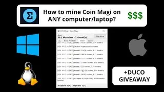 How to mine Coin Magi on ANY computer/laptop? (+ DUCO GIVEAWAY)