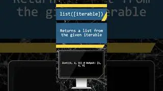 Unlocking Python's list() Function #pythonic #coding #phython #pythonprogramming #css #python