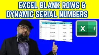 Adding a Blank Row after Every Row with Dynamic Serial Numbers in Excel