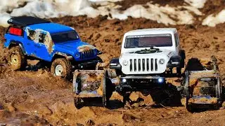 Jeep Wrangler на НАНО колесах. Может ПЛЫТЬ и передвигаться по бездорожью. RC OFFroad 4x4