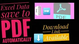 Excel file save to PDF Format using VBA , Excel to PDF