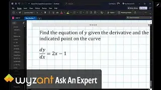 Find the equation of y given derivative and point on curve