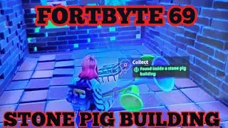 Fortnite Fortbyte 69 Found Inside A Stone Pig Building Very Easy Location