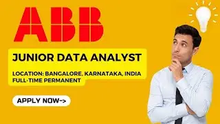 Full time Job opportunity | Junior data analyst at ABB | Data analysis | Freshers job | MS Excel