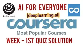 Coursera: AI For Everyone Week 1st Quiz Answers | deeplearning.ai  AI for Everyone Assignments Quiz