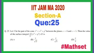 IIT JAM Mathematics 2020|| Que.25