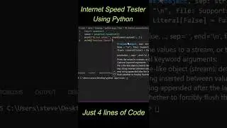 Python Internet Speedtest Checker in Just 4 Lines of Code 