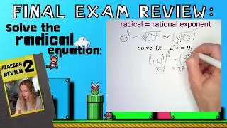 Solve: (𝑥−2)²/³＝9 ← Eq. w/Rational Exponent (Radical Eq.)