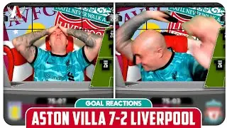 ASTON VILLA 7-2 LIVERPOOL FAN GOAL REACTIONS