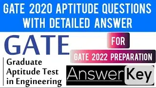 GATE 2020 Paper with solutions | GATE 2020 Aptitude | GATE 2022 Postponed | GATE 2022 Exam Cancelled