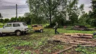 Освобождаем территорию для стройки. Тяжёлая атлетика и механизация на хуторе