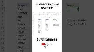 Count total matches in two different ranges using SUMPRODUCT and COUNTIF function