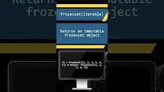 Unleashing the Power of Python's frozenset() Function #pythonic #coding #pythonprogramming #python
