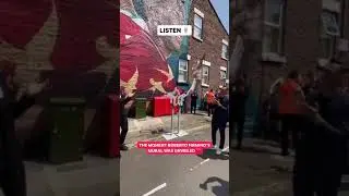 Bobby Firmino SINGING along to his song at his mural!