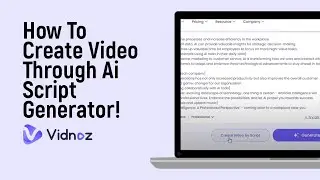 How to Create Video Through Ai Script Generator on Vidonz Ai [easy]