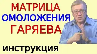 Как вернуть молодость матрицами Гаряева Индивидуальная программа оздоровления медитациями Инструкция